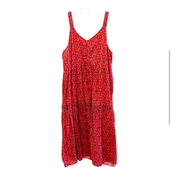 Joie red print dress large - Picture 2 of 2
